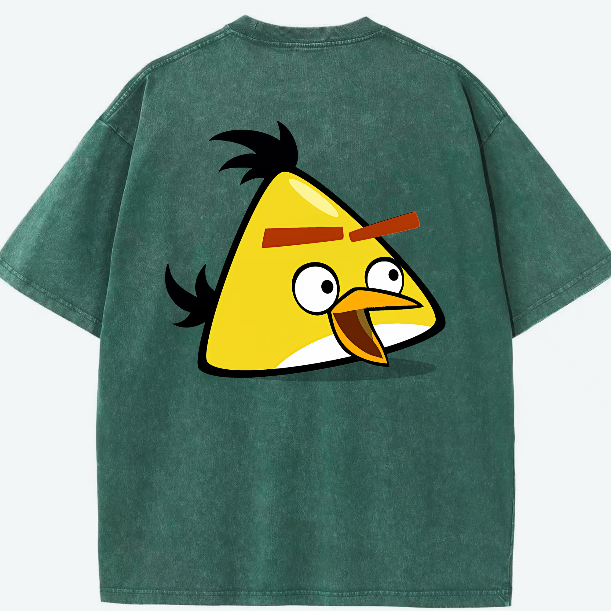 （画像用） Angry Birds アングリーバード 綿100% ヴィンテージ風 半袖Tシャツ（背面プリント）